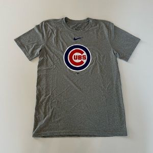 Chicago Cubs Nike Team Large Logo Legend Performance T-Shirt Grey Size Small